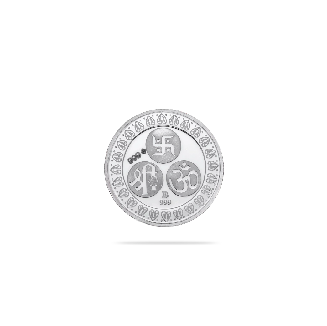 50 Gram Ganesh and Lakshmi Silver Coin